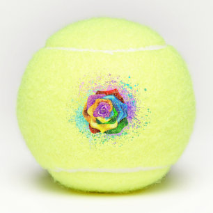 Balles De Tennis Rose arc-en-ciel coloré