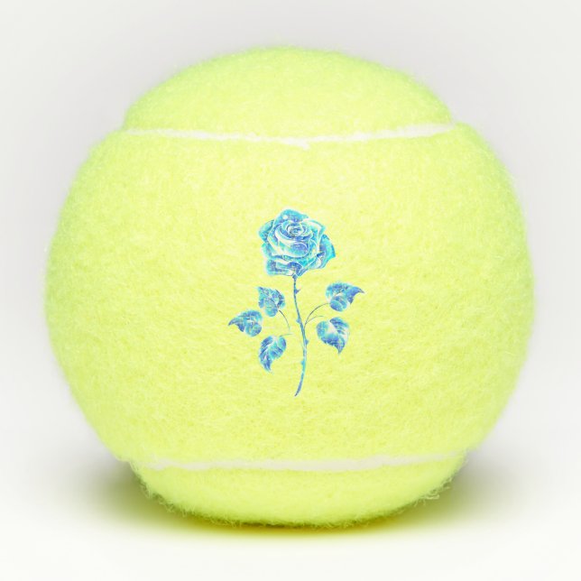 Balles De Tennis Rose bleue brûlante (Devant)
