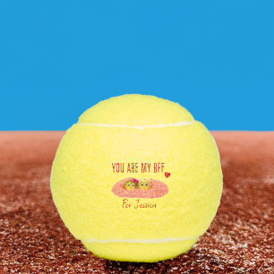 Balles De Tennis Saint-Valentin pour ami végane, légumes mignons ro