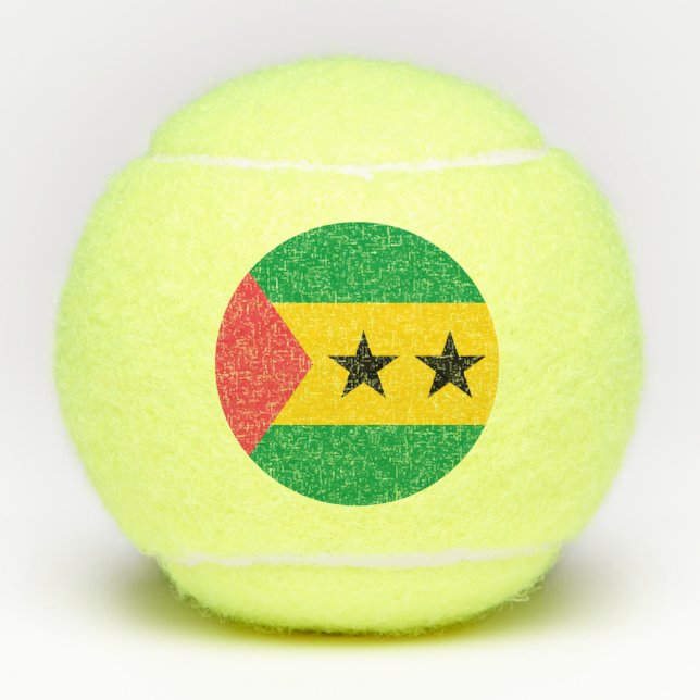 Balles De Tennis Sao Tome and Principe Flag (Devant)
