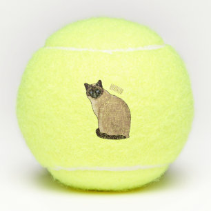 Balles De Tennis Siamese cat cartoon