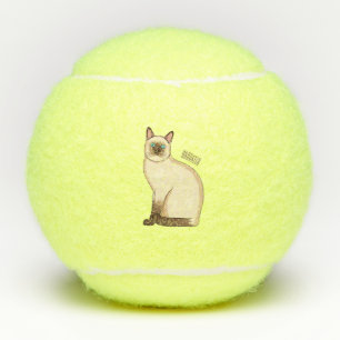 Balles De Tennis Siamese cat cartoon
