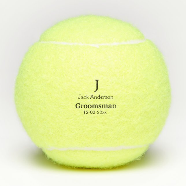 Balles De Tennis SIMPLE MINIMAL ajouter votre nom toiletteur person (Devant)