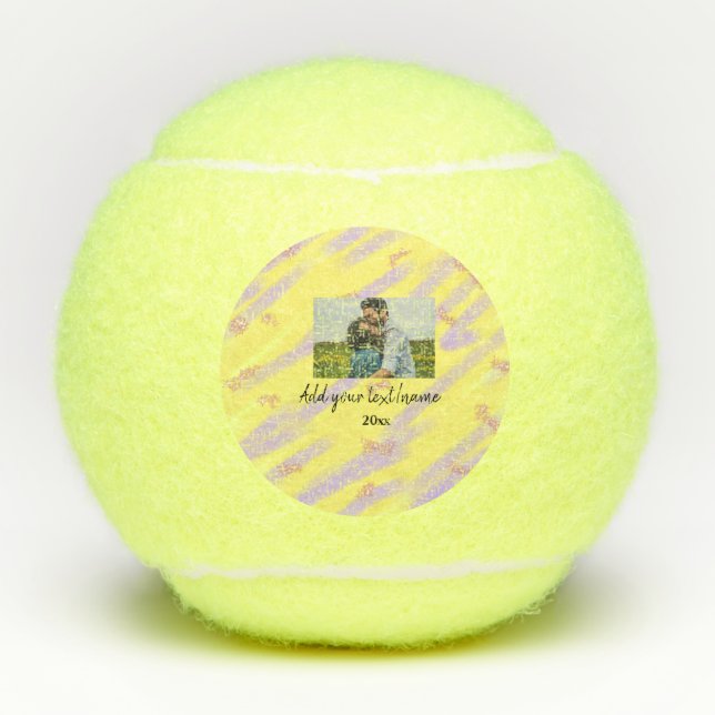 Balles De Tennis simple minimal customized name monogram text throw (Devant)