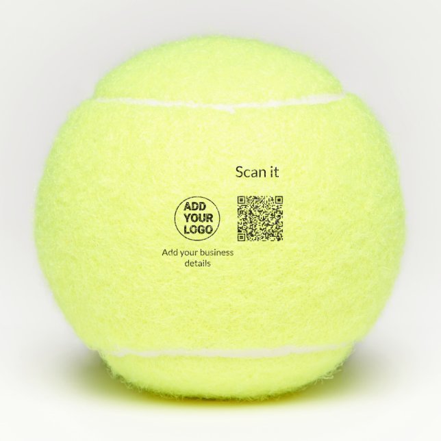 Balles De Tennis Simple minimum q r code ajouter logo code d'analys (Devant)