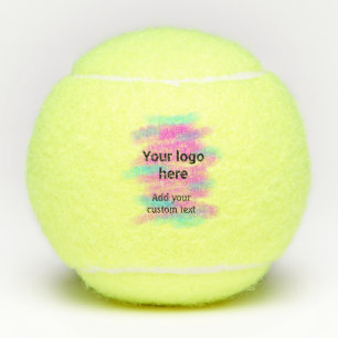 Balles De Tennis Simple rouge pi aquarelle ajoutez votre logo texte