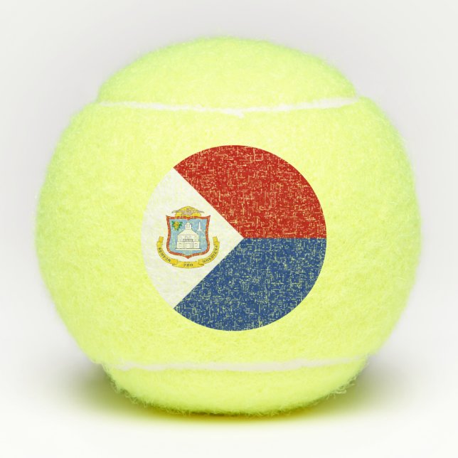 Balles De Tennis Sint Maarten Flag (Devant)