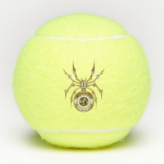 Balles De Tennis Spider Steampunk sur Arrière - plan pourpre (Devant)