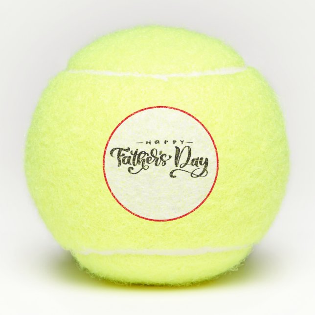 Balles De Tennis Tennis Happy Fête des pères Tennis Balls (Devant)