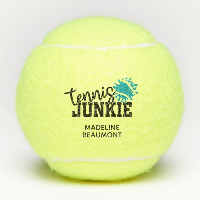 Balles De Tennis Tennis Junkie Funny (Devant)