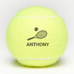 Balles De Tennis Tennis Monogramme Nom Simple Personnalisé<br><div class="desc">Boules de tennis personnalisées imprimées avec nom ou texte personnalisé dans une police simple, classique, moderne et simple monogramme de raquette de tennis. Ils sont parfaits pour un cadeau d'anniversaire de joueur de tennis ou un décor de soirée à thème de tennis ou des faveurs et sont utiles balles de...</div>
