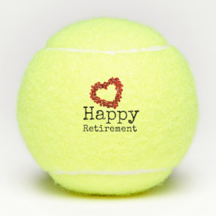 Balles De Tennis Tennis Retraite avec des roses rouges du coeur