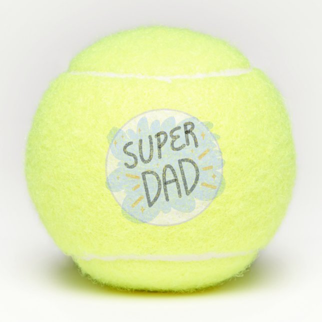 Balles De Tennis Tennis Super papa pour papa sur Fête des pères (Devant)