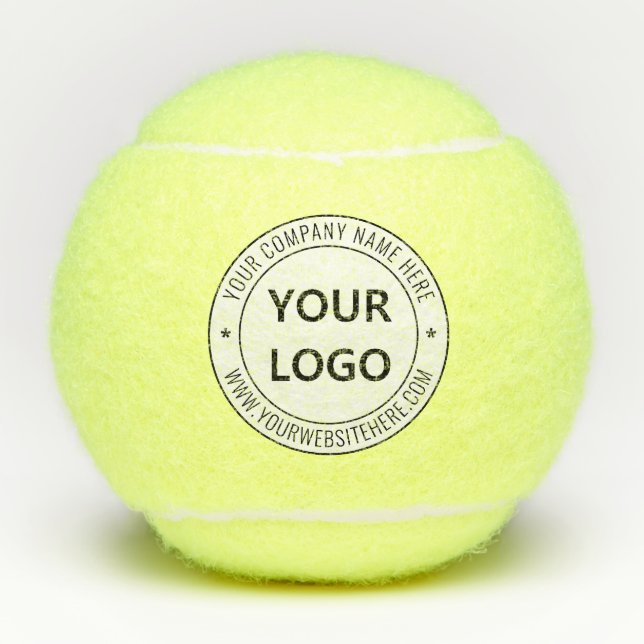 Balles De Tennis Texte du logo personnalisé de l'entreprise Boules  (Devant)