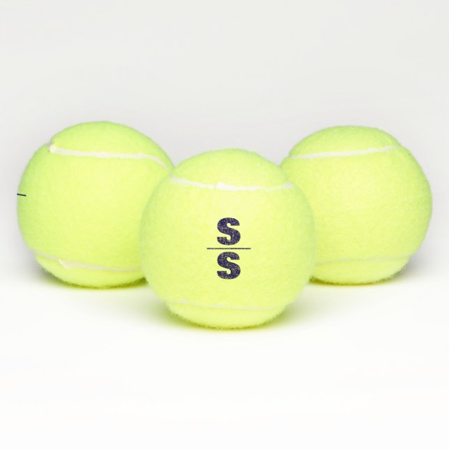 Balles De Tennis Thème de tennis Big Bold Monogramme (Multiple)