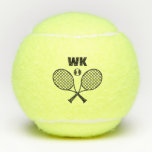 Balles De Tennis Thème de tennis Monogramme personnalisé<br><div class="desc">Un simple design personnalisé de thème de tennis noir avec un monogramme sur mesure surdimensionné.</div>
