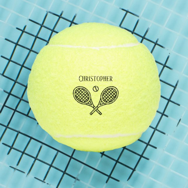Balles De Tennis Thème de tennis Nom monographique (Créateur téléchargé)