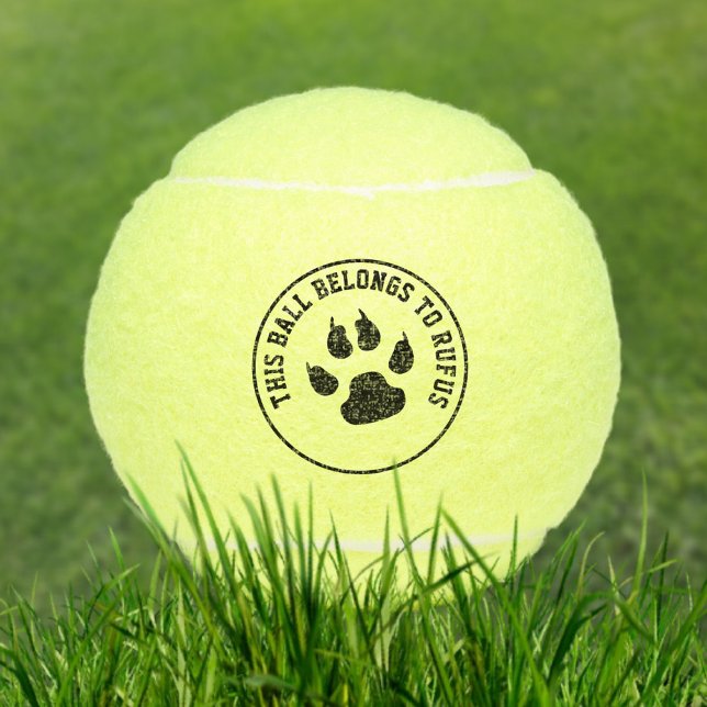 Balles De Tennis This Ball Belongs To Personalized Dog (This Ball Belongs To Personalized Dog tennis ball. Add dogs name - by Ricaso. Custom made Pet Toys)