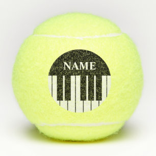 Balles De Tennis Touches de piano à queue noir et blanc nom personn