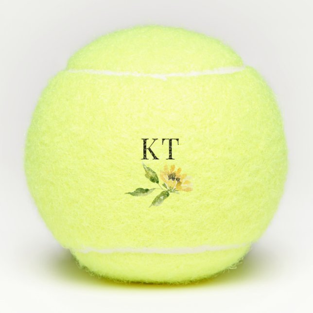 Balles De Tennis Tournesol monogramme (Devant)