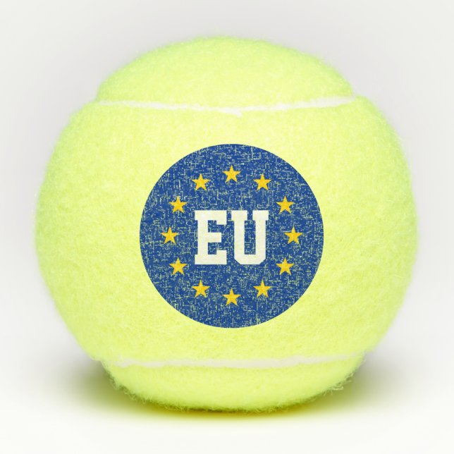 Balles De Tennis Union européenne drapeau de l'UE monogramme person (Devant)