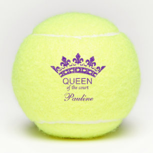 Balles de tennis violettes personnalisées Reine du