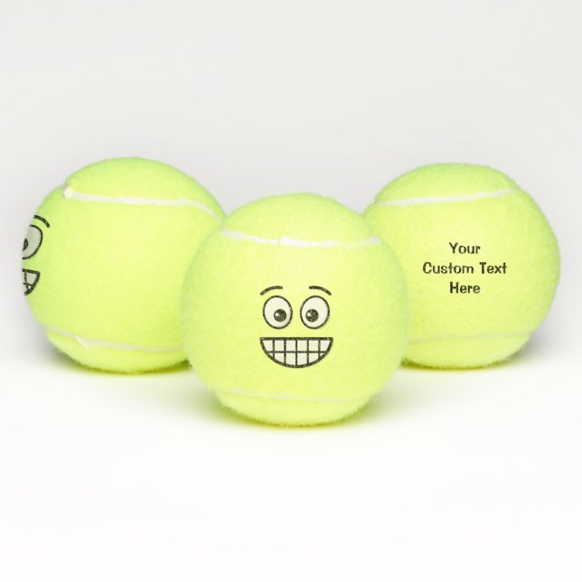Balles De Tennis Visage de broyage avec yeux ouverts (Multiple)