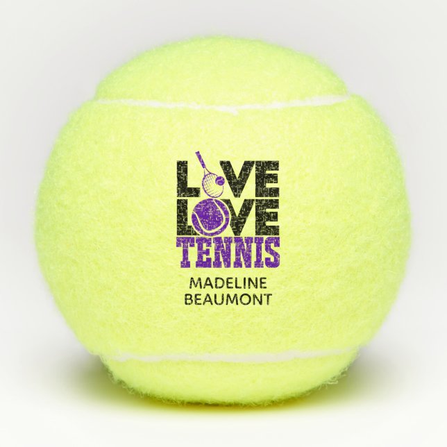 Balles De Tennis Vivez L'AMOUR (Devant)