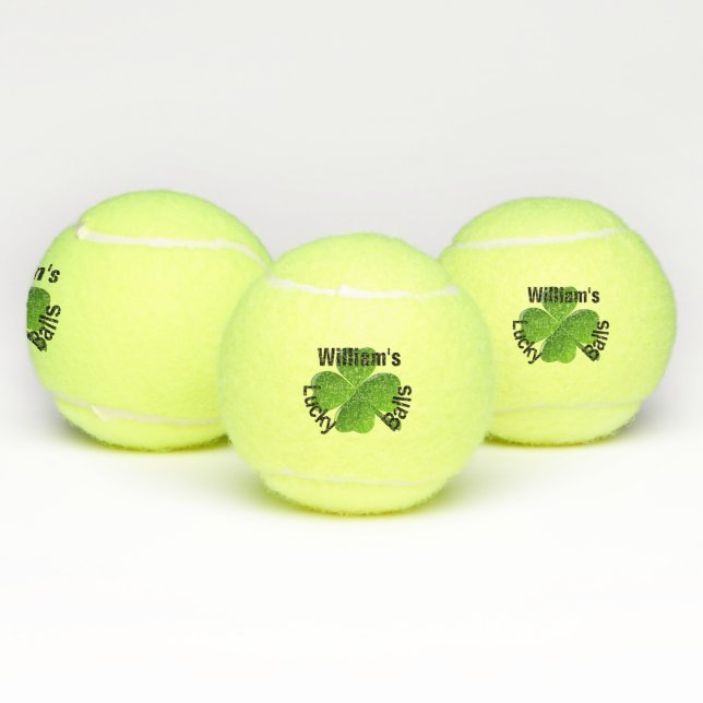 Balles De Tennis Votre nom Quatre feuilles Clover Lucky (Multiple)