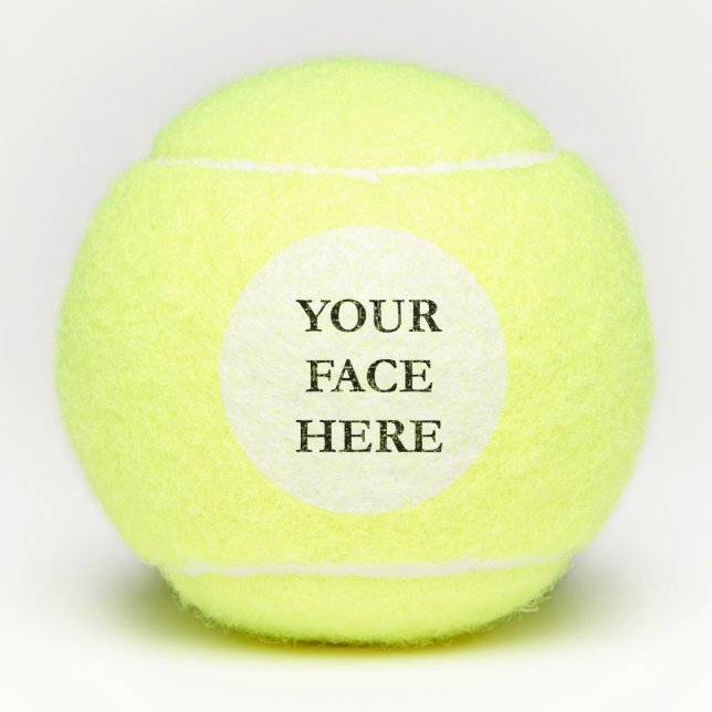 Balles De Tennis VOTRE VISAGE Tennis Balls personnalisés (Devant)