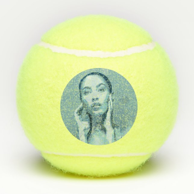 Balles De Tennis "Woman in Blue" Premium Canvas (Dos)