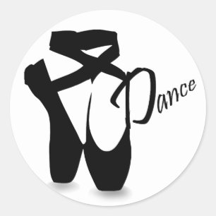 Ballet Ballerina Black Pointe Chaussures Sticker d