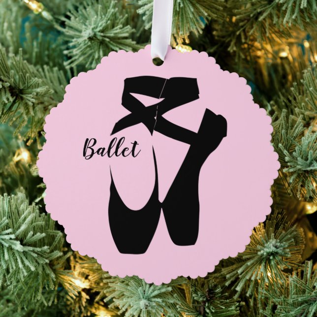Ballet Chaussures Design Papier Ornament Carte (Insitu (Arbre))