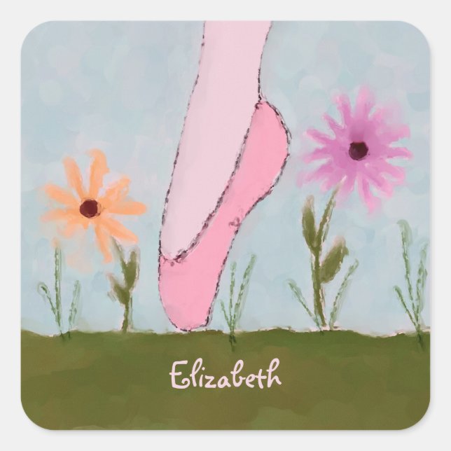 Ballet en fleurs Stickers personnalisables (Devant)
