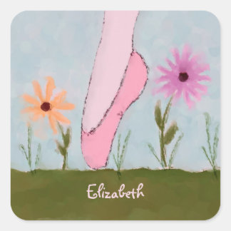 Ballet en fleurs Stickers personnalisables