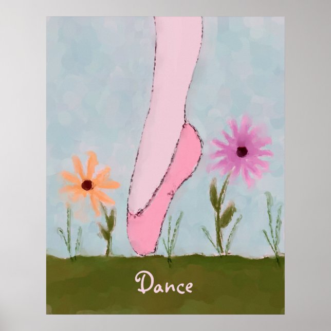 Ballet in Flowers Customizable Poster Print (Devant)