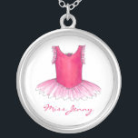 Ballet personnalisé Tutu Danse Enseignant Collier<br><div class="desc">Avec une illustration originale sur le thème du ballet. Personnalisez simplement avec le nom de votre professeur de danse pour un cadeau de vacances unique!</div>
