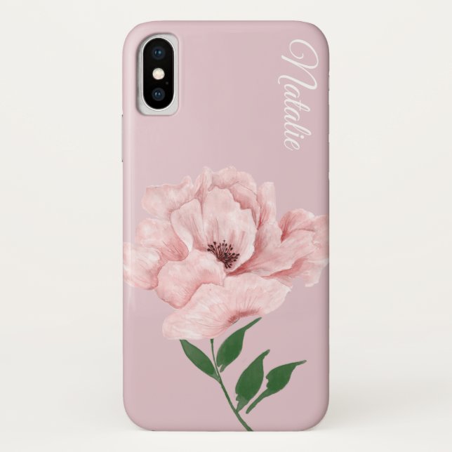 Ballet Pink Flower iPhone X Coque (Dos)