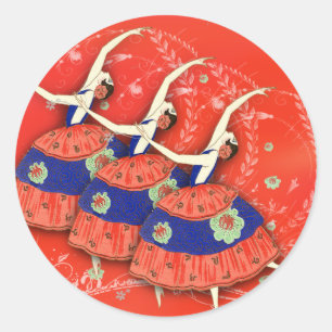 Ballet Printemps en Étiquette Ballerina rouge