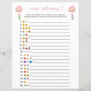 Balloirs rose double face Emoji Pictionary Jeu