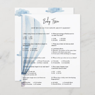 Ballon à air chaud Baby Trivia   Jeu Baby shower