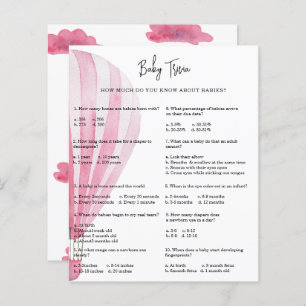 Ballon à air chaud Baby Trivia   Jeu Baby shower