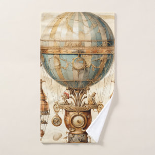 Ballon à air chaud bleu vapeur vintage (3)