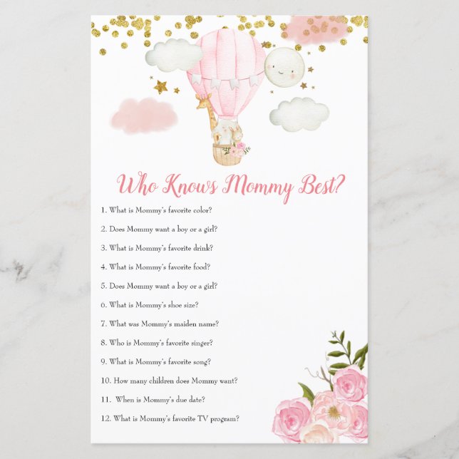 Ballon à air rose où maman connaît mieux (Devant)