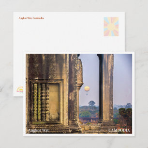 Ballon au lever du soleil sur Angkor Wat – Carte p