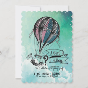BALLON D'AIR CHAUD MOMENT INVITATION À RÉVÉLER LE 