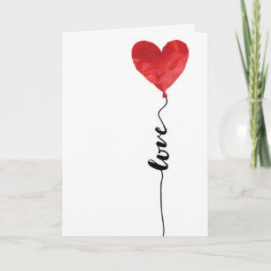 Ballon d'amour - carte de voeux de heureuse