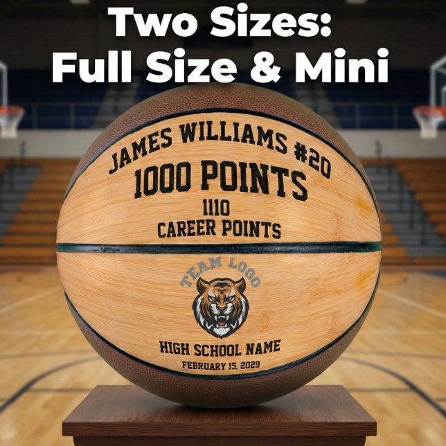 Ballon De Basket 1000 Points Nom personnalisé, logo de l'équipe et  (Créateur téléchargé)