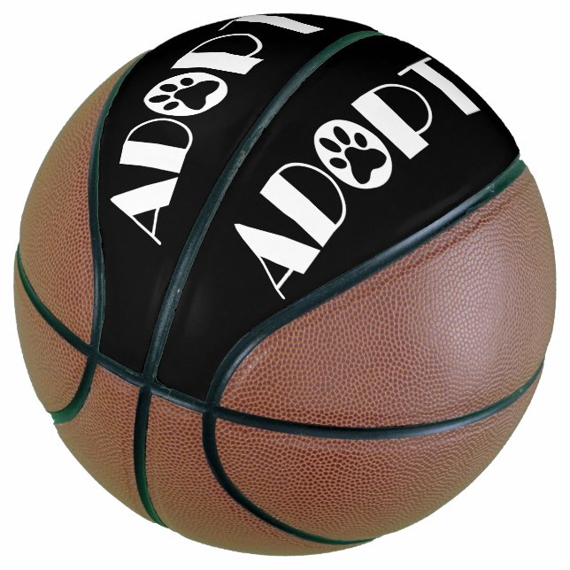 Ballon De Basket Adopter le chien patte (Incliné)