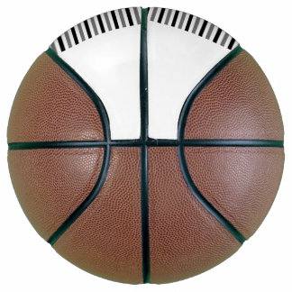 Ballon De Basket Ahs motif rayures noires et blanches